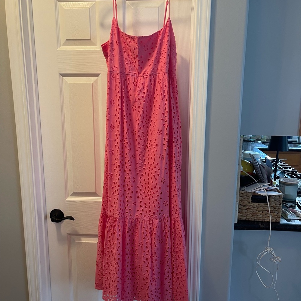 1. State Pink Eyelet Spaghetti-Strap Maxi Dress - Picture 3 of 10